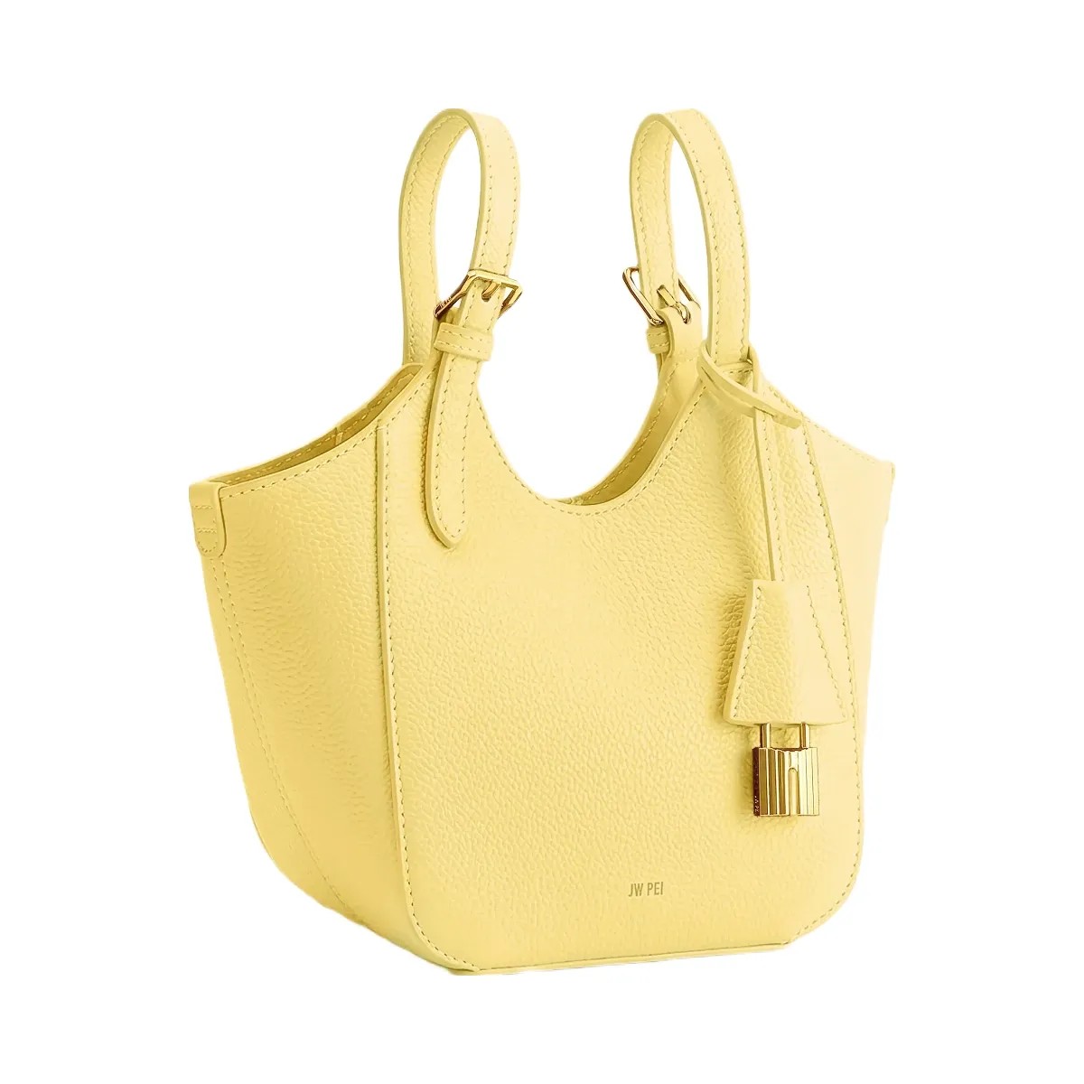 JW PEI Ines Padlock Tote Bag Yellow - HypeFly India View 2