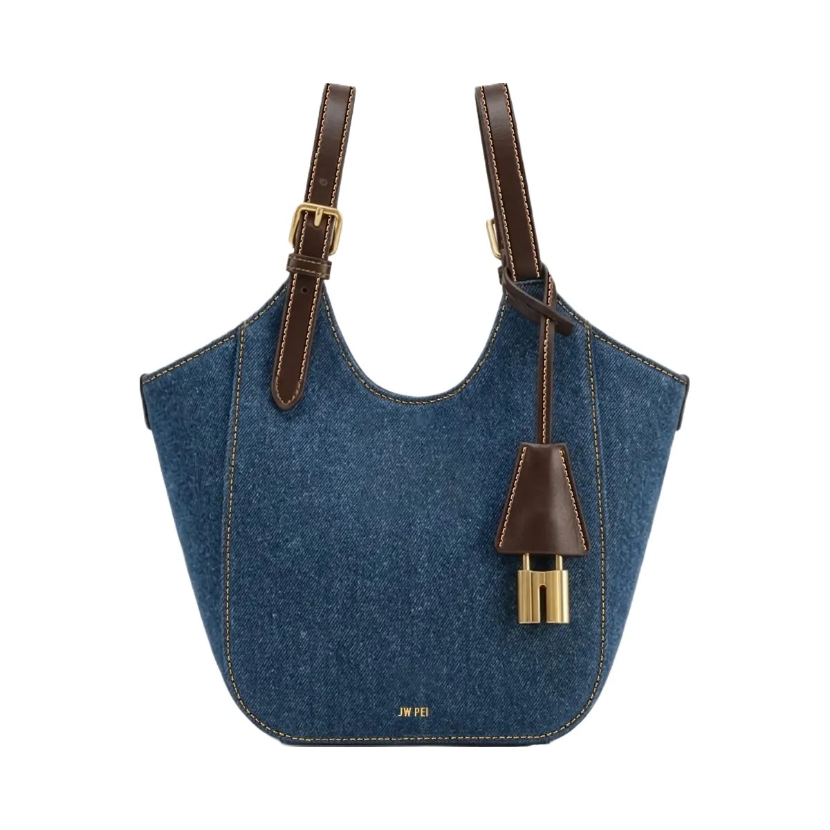 JW PEI Ines Tote Bag Blue Denim - HypeFly India View 1