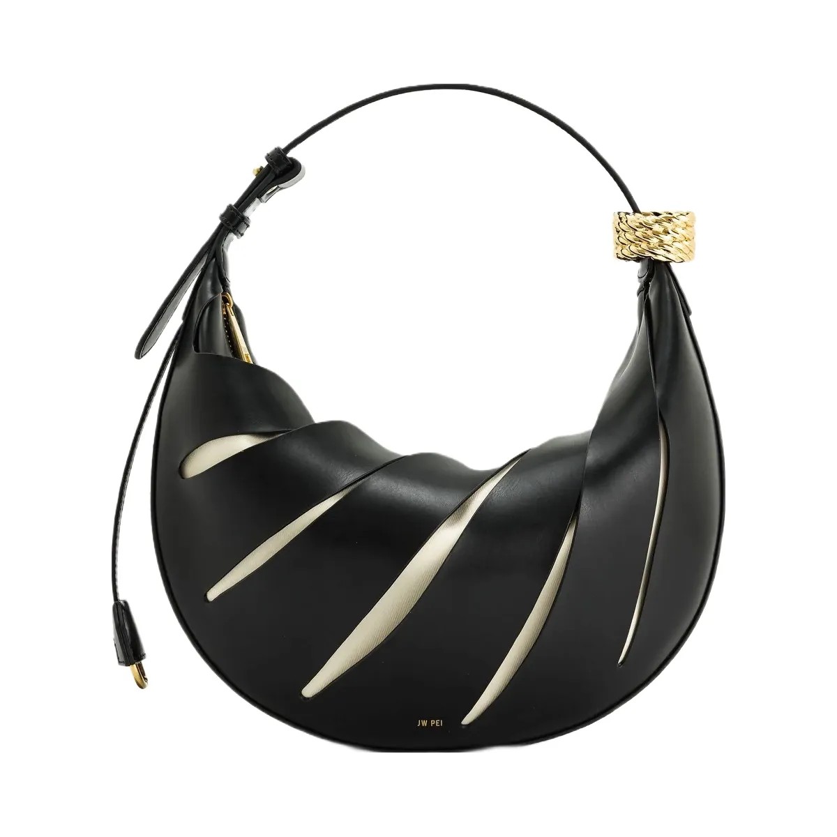 JW PEI Jana Hollow Out Shoulder Bag Black - HypeFly India View 1