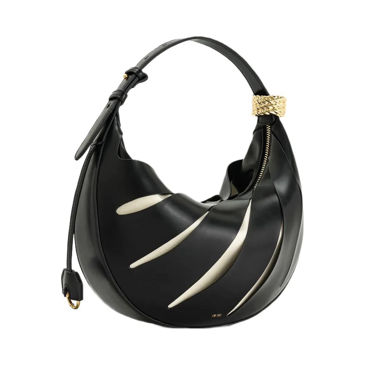 JW PEI Jana Hollow Out Shoulder Bag Black - HypeFly India View 3