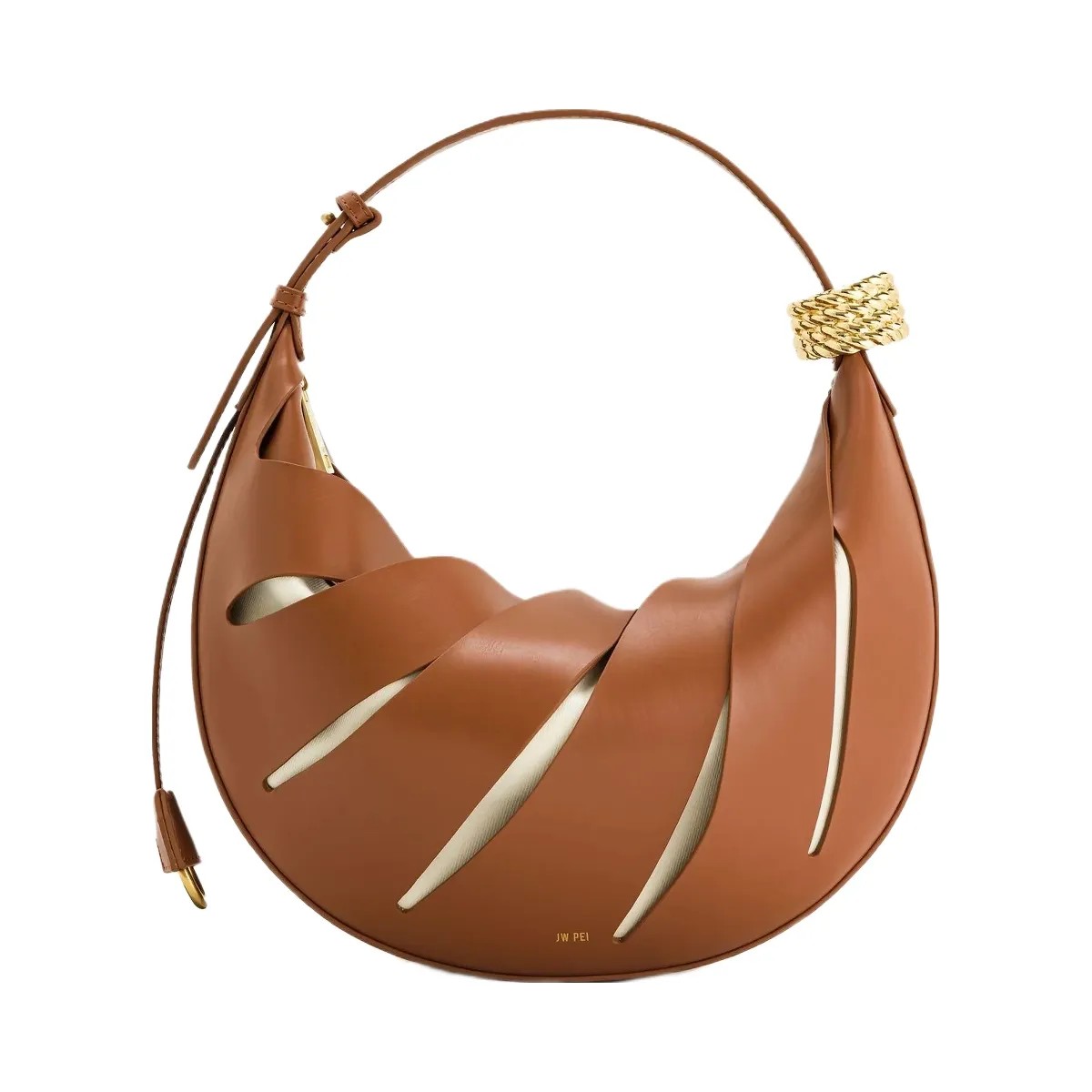 JW PEI Jana Hollow Out Shoulder Bag Brown - HypeFly India View 1