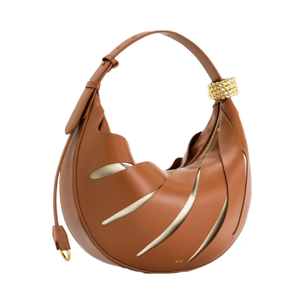 JW PEI Jana Hollow Out Shoulder Bag Brown - HypeFly India View 3