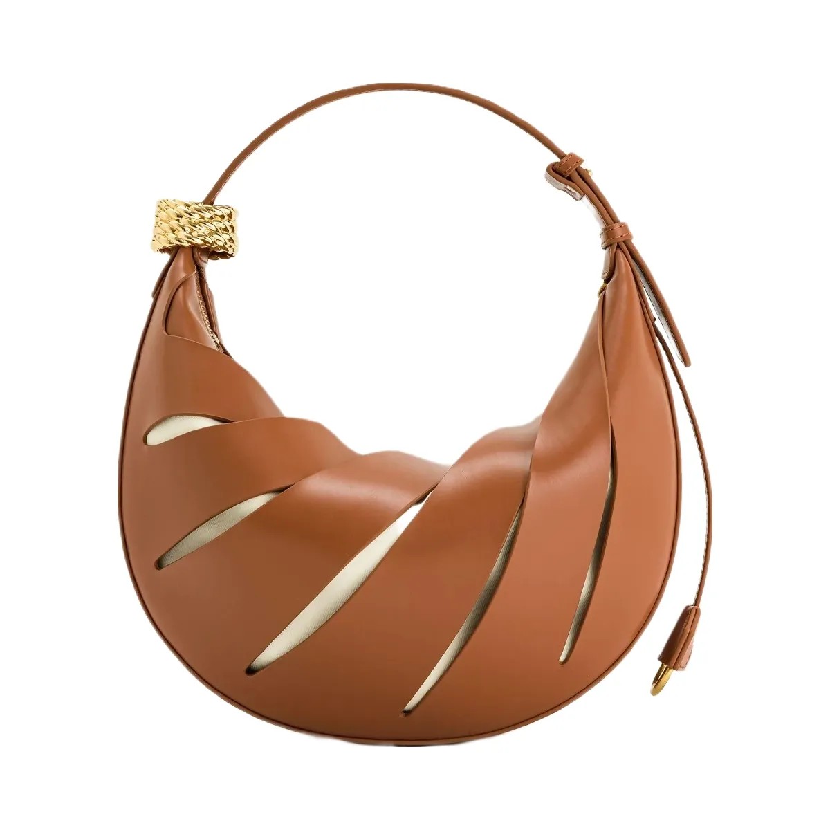 JW PEI Jana Hollow Out Shoulder Bag Brown - HypeFly India View 4