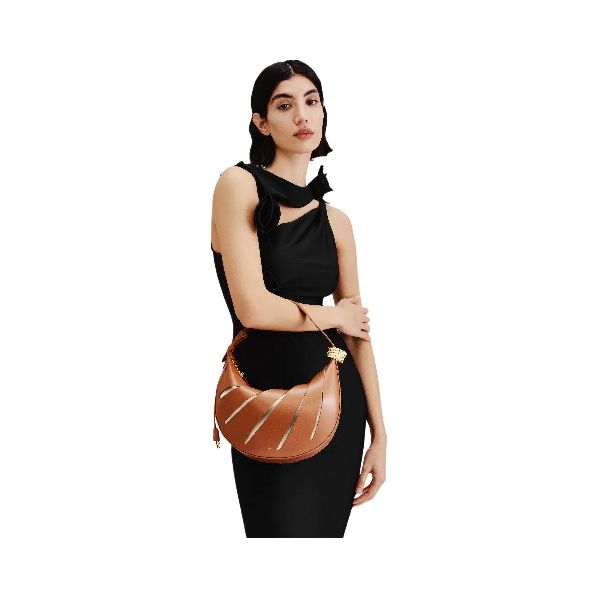 JW PEI Jana Hollow Out Shoulder Bag Brown - HypeFly India View 6