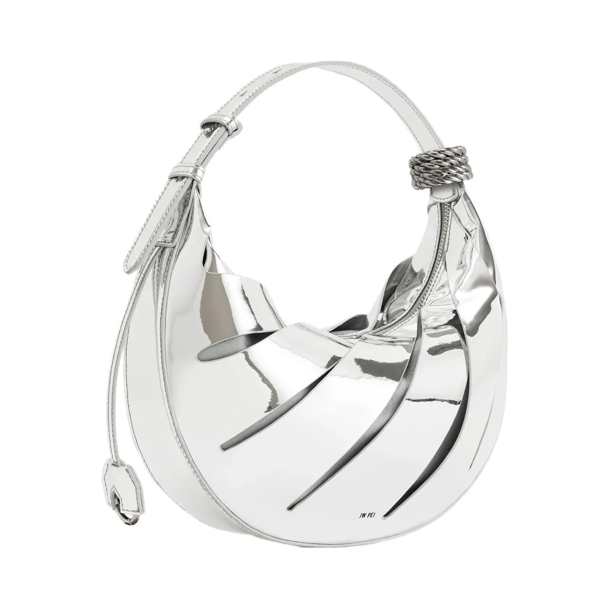 JW PEI Jana Hollow Out Shoulder Bag Silver - HypeFly India View 3