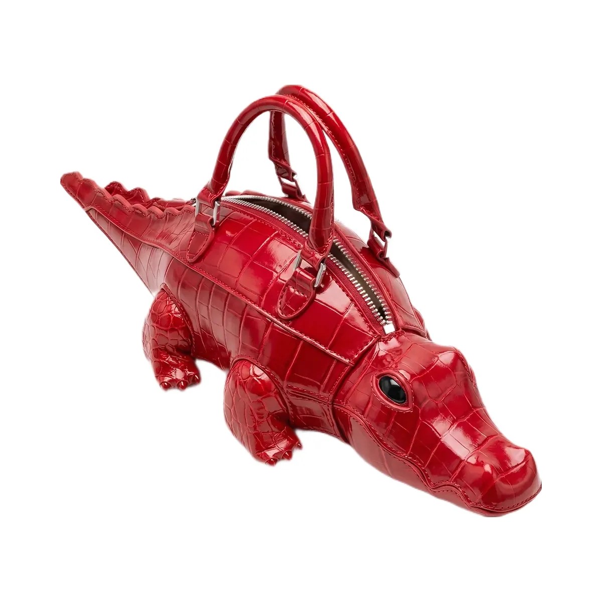 JW PEI Jayden Crocodile Novelty Handbag Red - HypeFly India View 4