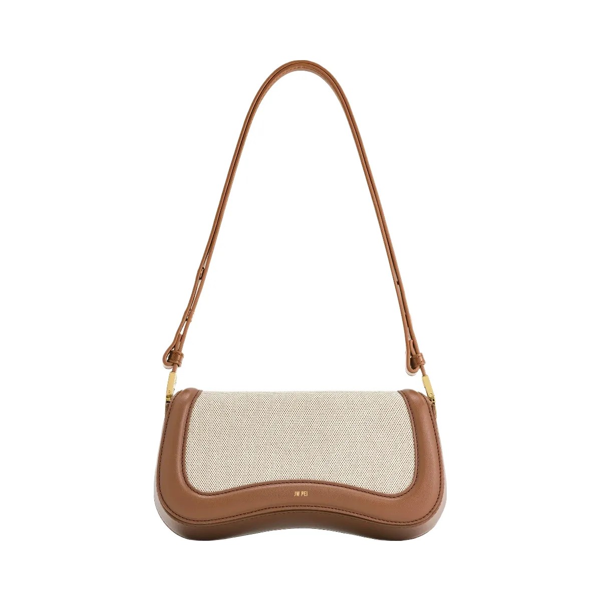 JW PEI Joy Shoulder Bag Brown Canvas - HypeFly India View 1