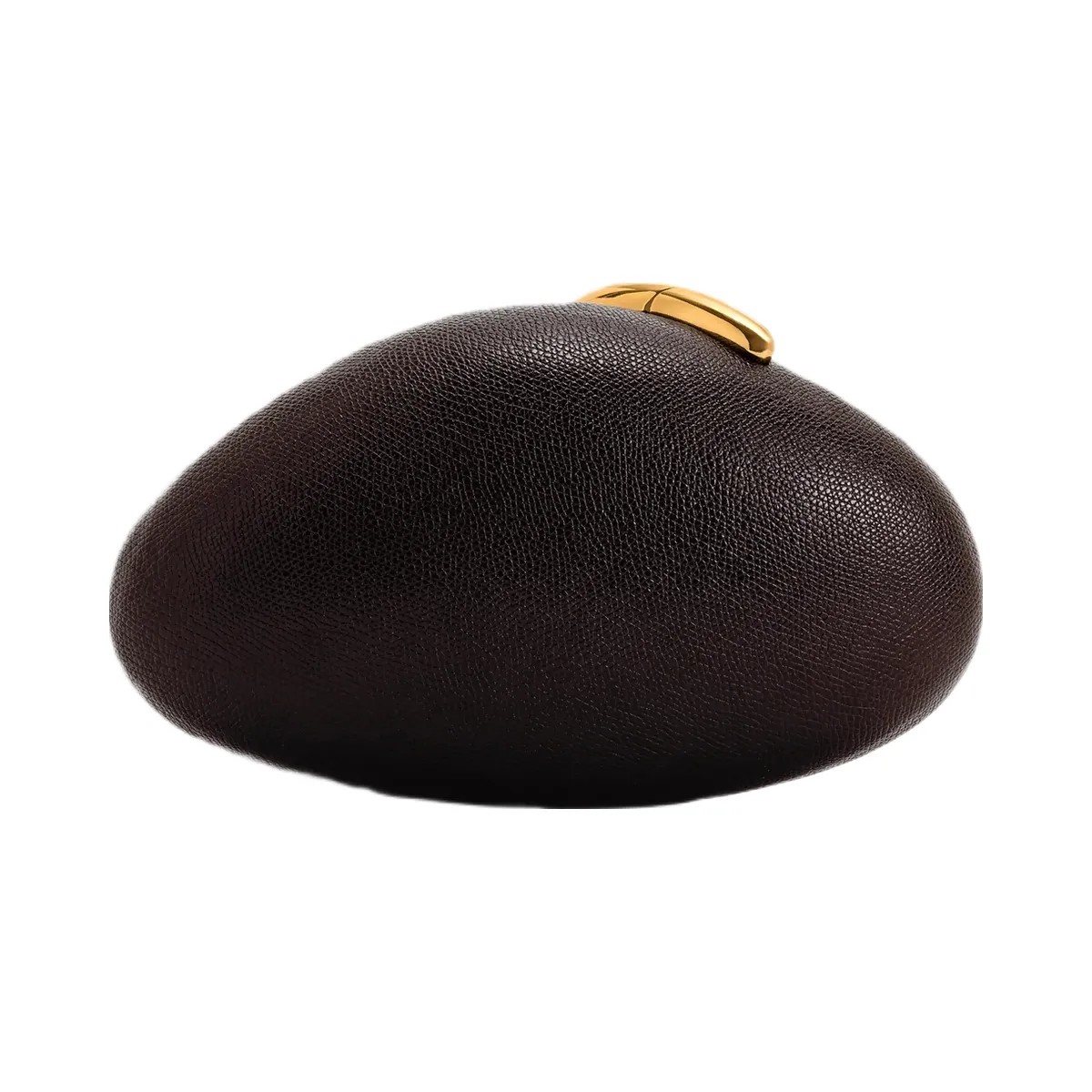 JW PEI Kaya Irregular Oval Clutch Dark Brown - HypeFly India View 3
