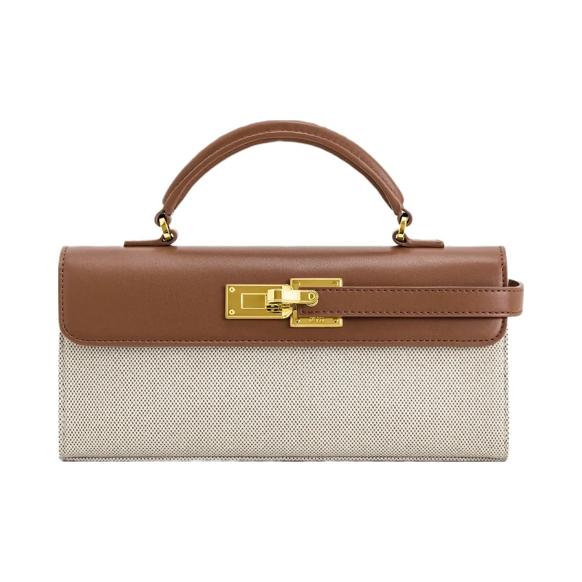 JW PEI Keyla Top Handbag Brown Canvas - HypeFly India View 1