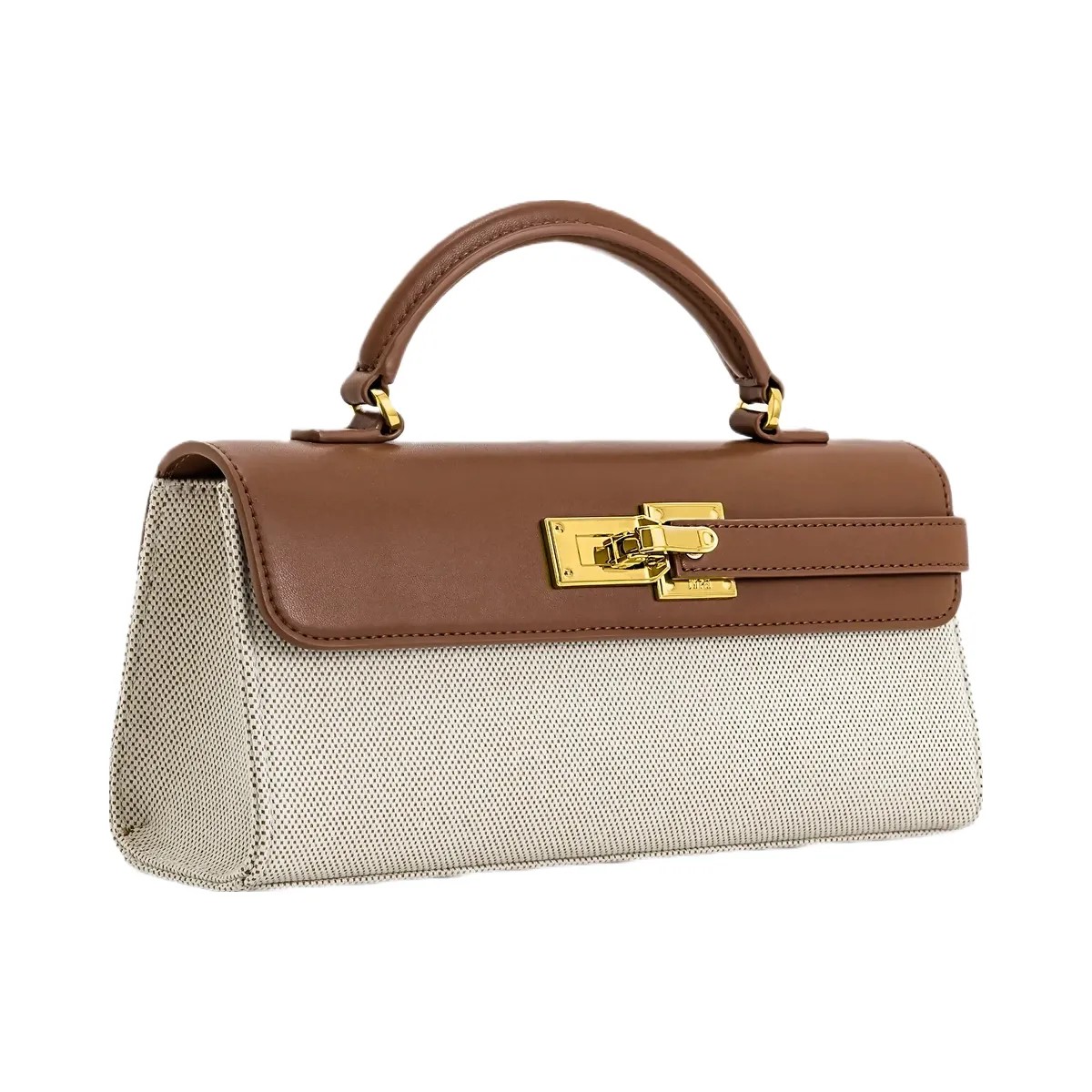 JW PEI Keyla Top Handbag Brown Canvas - HypeFly India View 2