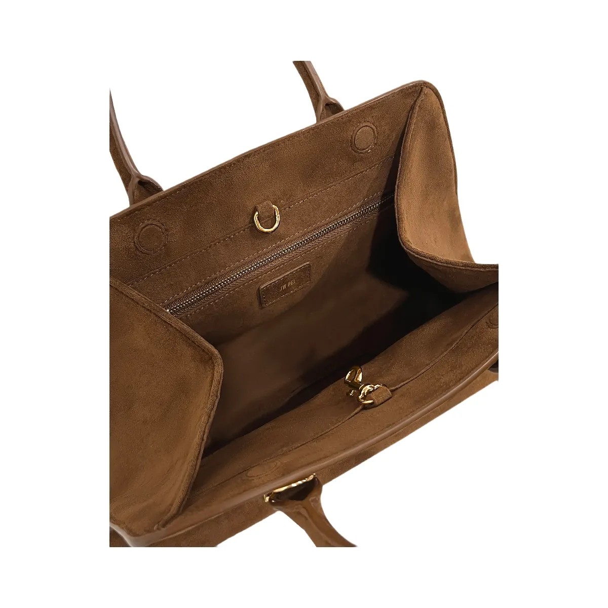 JW PEI Lara Faux Suede Tote Bag Brown - HypeFly India View 4