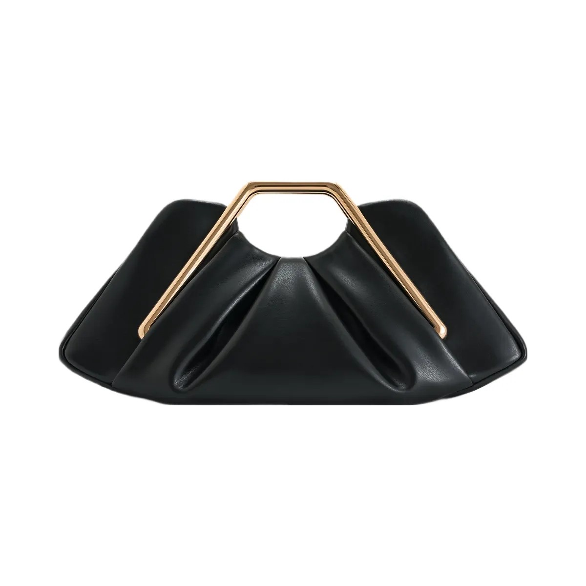 JW PEI Lila Metal Frame Clutch Black - HypeFly India View 1