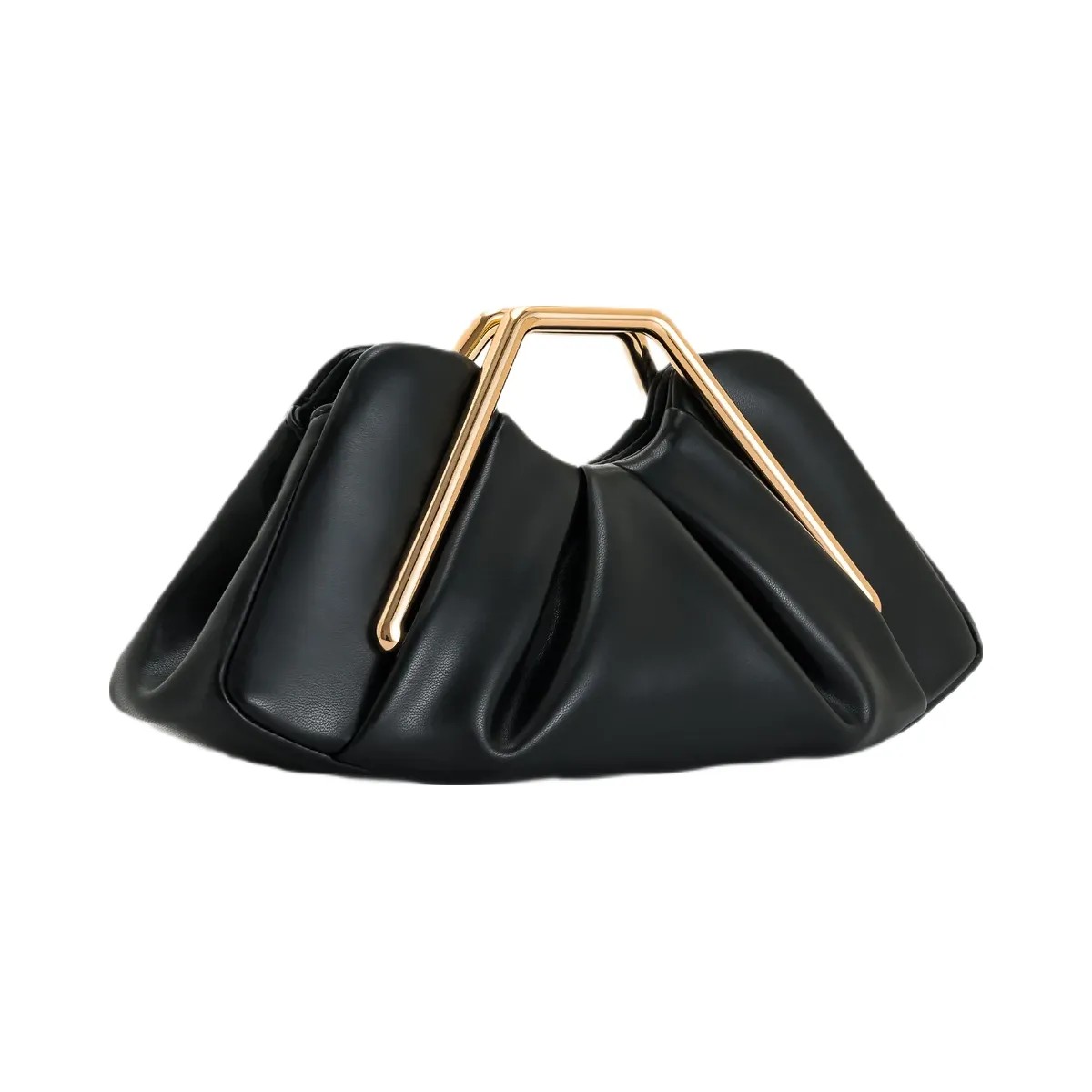 JW PEI Lila Metal Frame Clutch Black - HypeFly India View 3