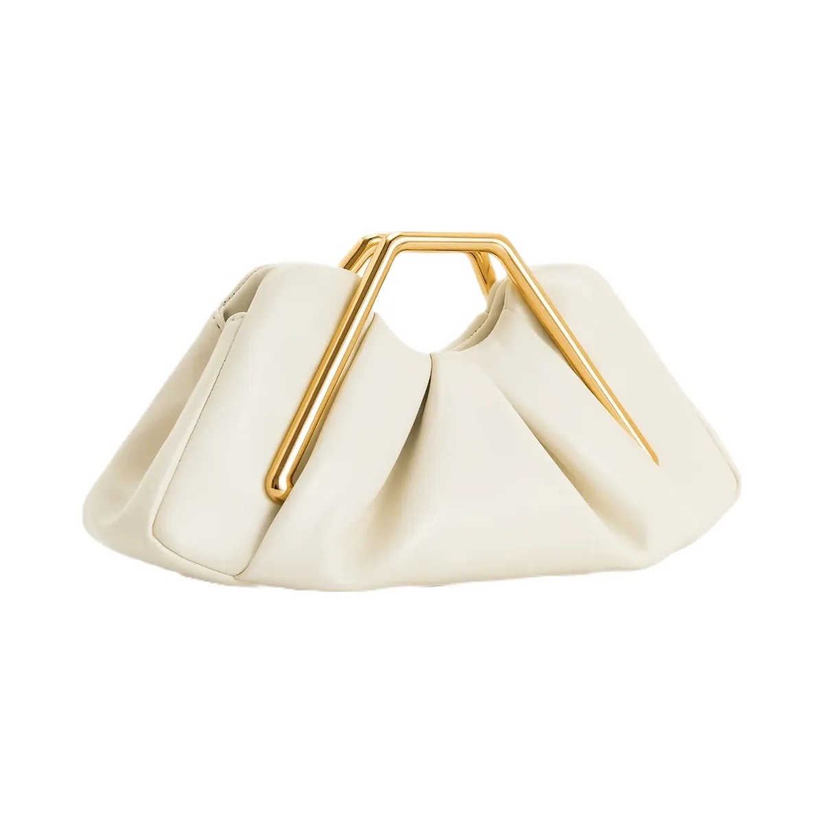 JW PEI Lila Metal Frame Clutch Ivory - HypeFly India View 2