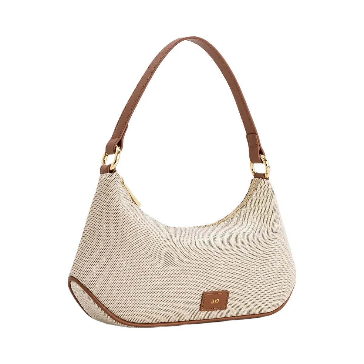 JW PEI Lily Shoulder Bag Brown Canvas - HypeFly India View 2