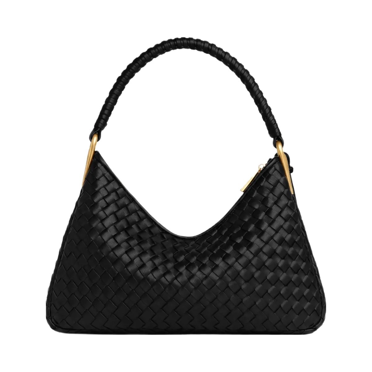 JW PEI Lorena Woven Shoulder Bag Black - HypeFly India View 3