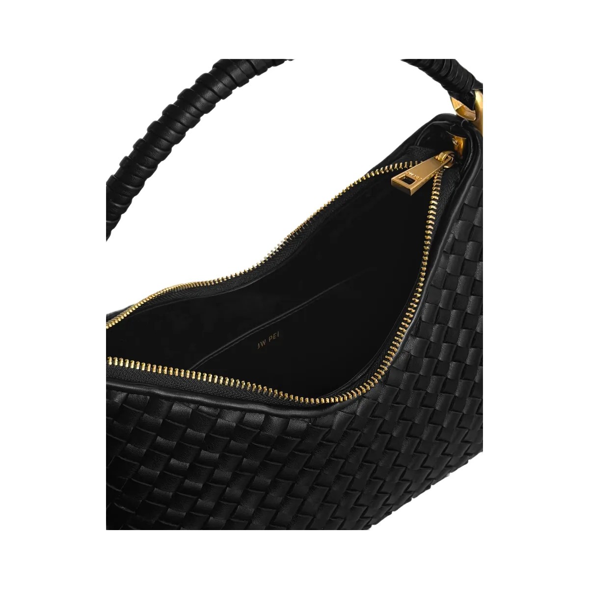 JW PEI Lorena Woven Shoulder Bag Black - HypeFly India View 4