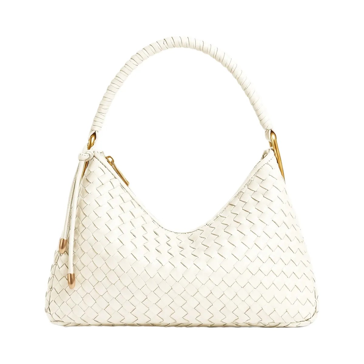 JW PEI Lorena Woven Shoulder Bag Ivory - HypeFly India View 1