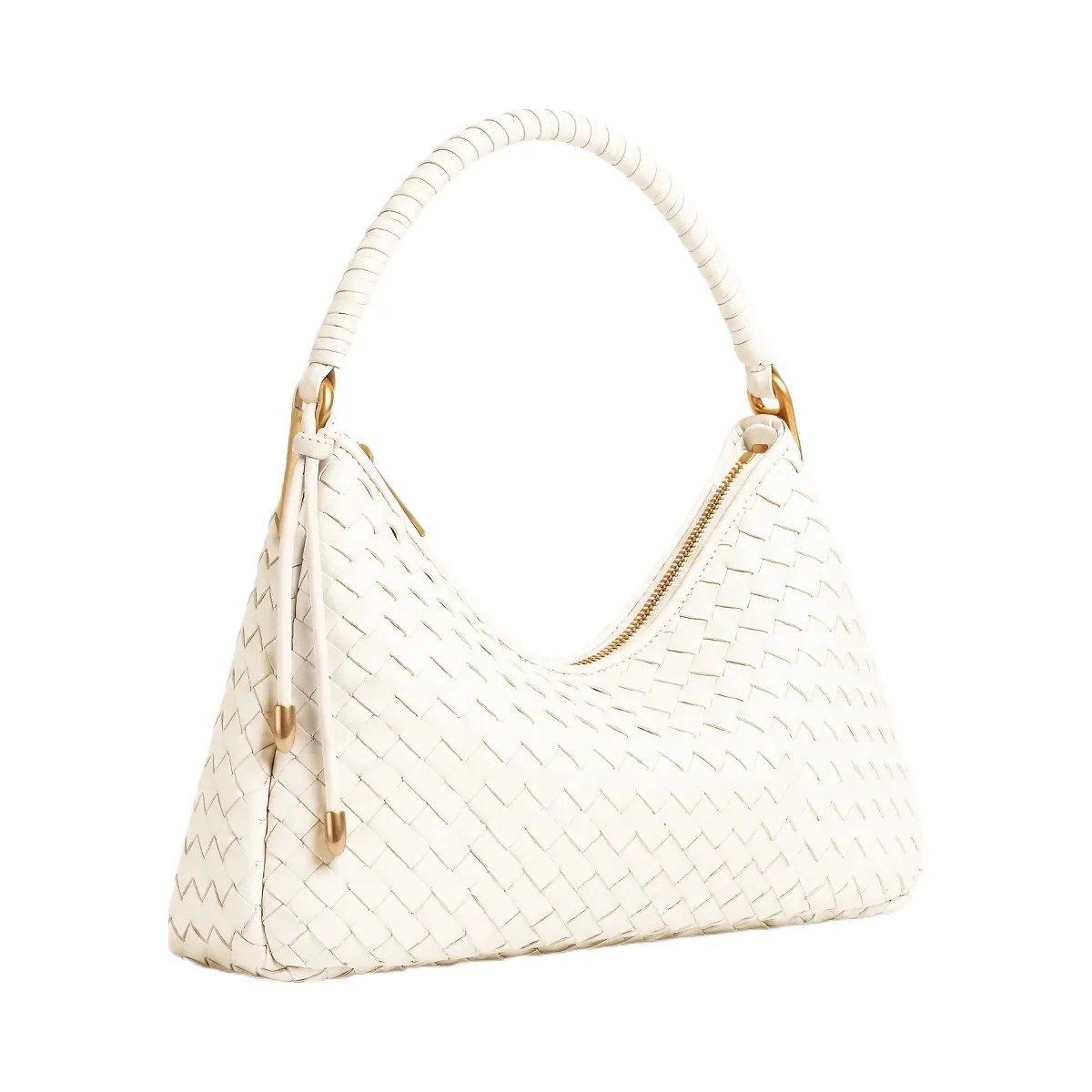 JW PEI Lorena Woven Shoulder Bag Ivory - HypeFly India View 2
