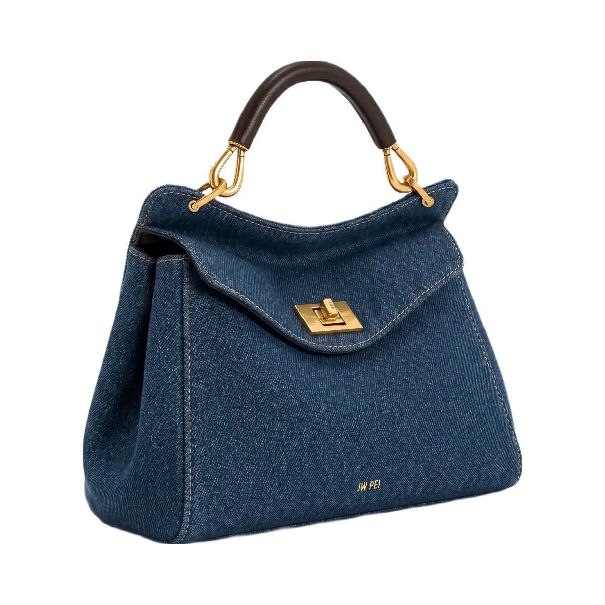 JW PEI Lucia Classic Handbag Blue Denim - HypeFly India View 2