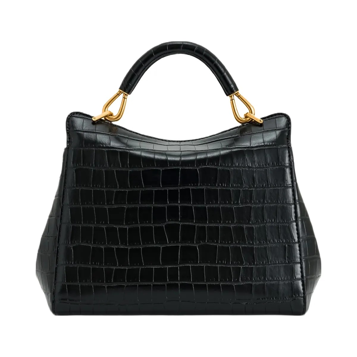 JW PEI Lucia Classic Top Handbag Black Croc - HypeFly India View 3