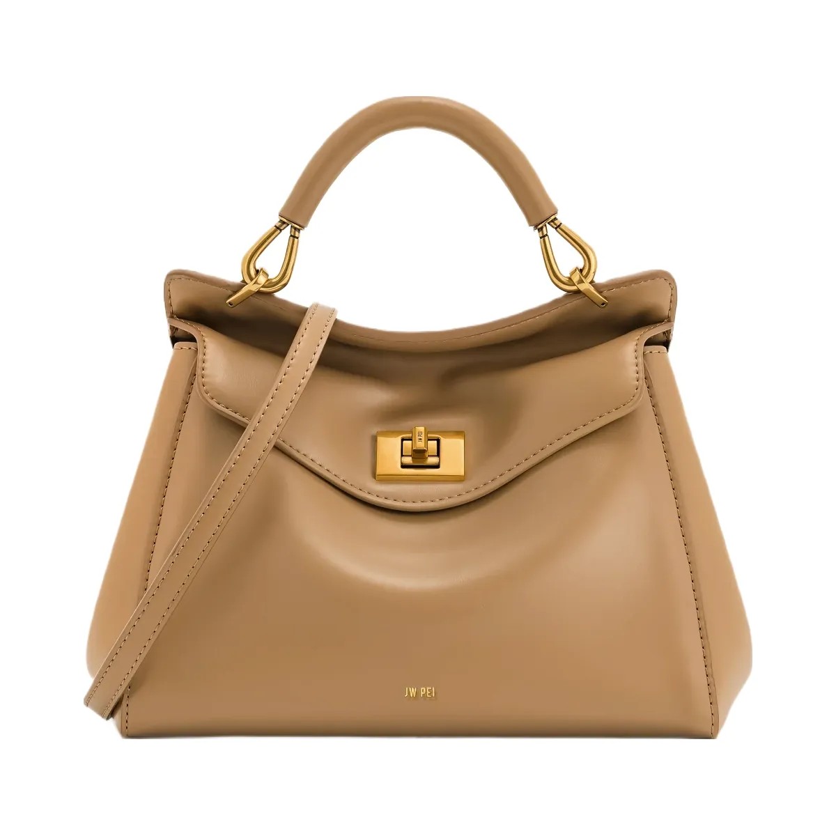 JW PEI Lucia Classic Top Handbag Brown - HypeFly India View 1