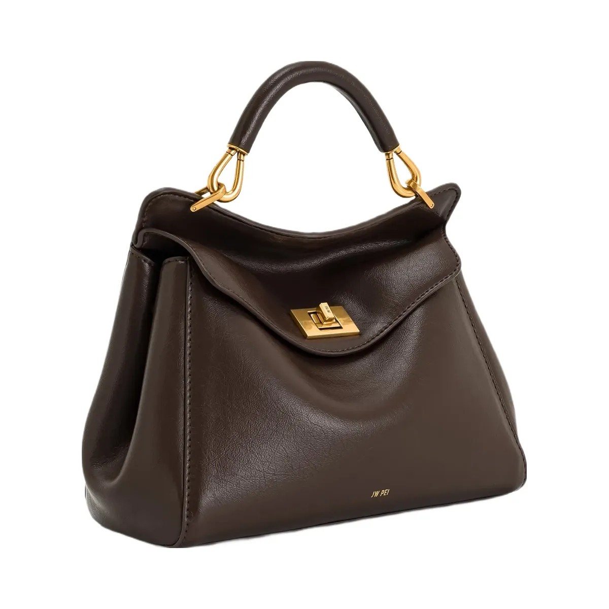 JW PEI Lucia Classic Top Handbag Dark Brown - HypeFly India View 3