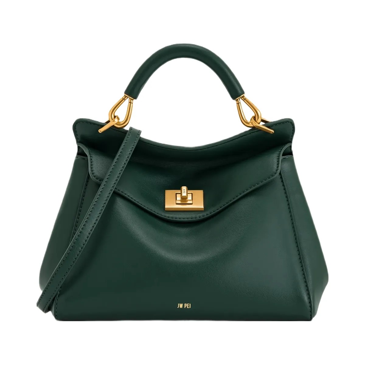 JW PEI Lucia Classic Top Handbag Dark Green - HypeFly India View 1