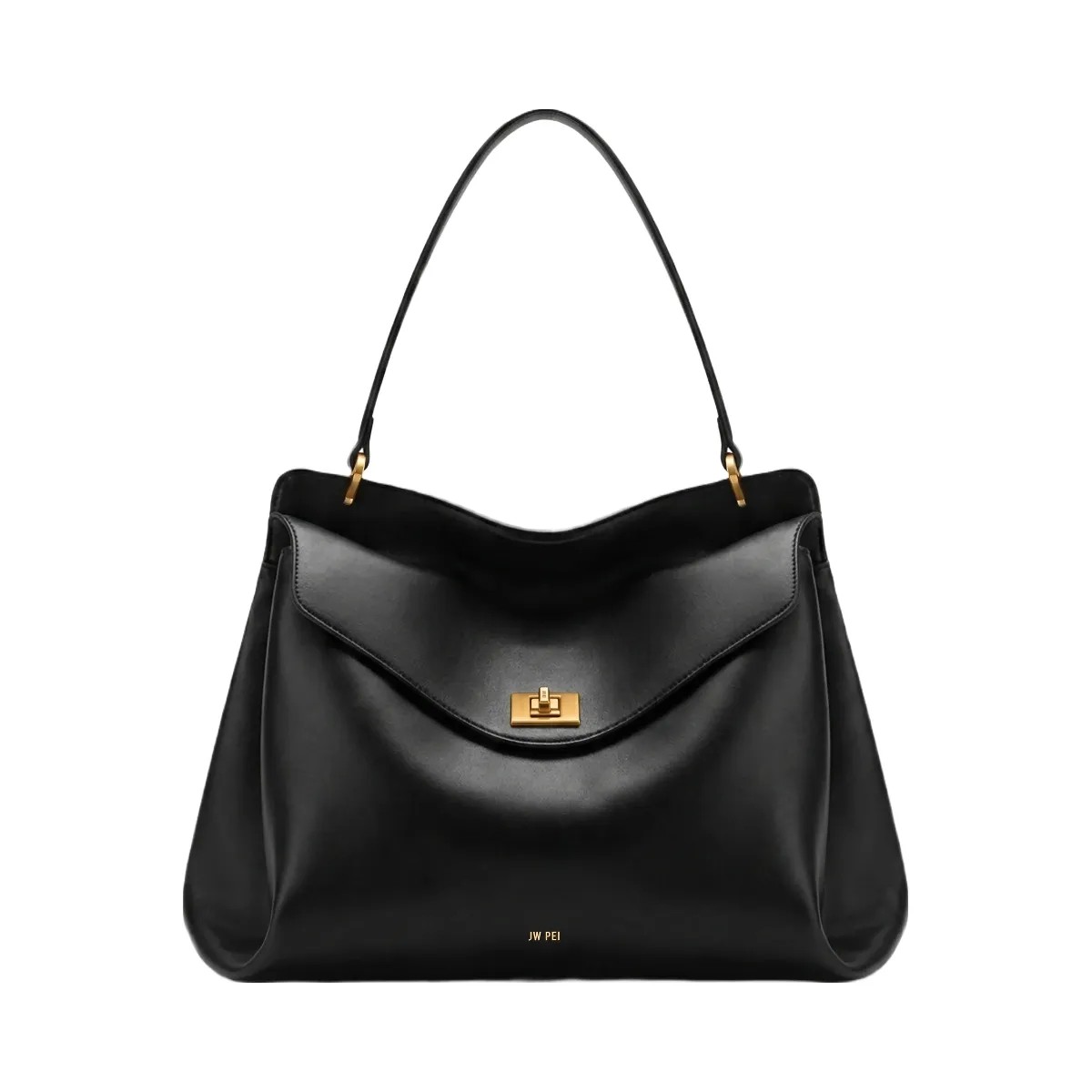 JW PEI Lucia Turn Lock Shoulder Bag Black - HypeFly India View 1