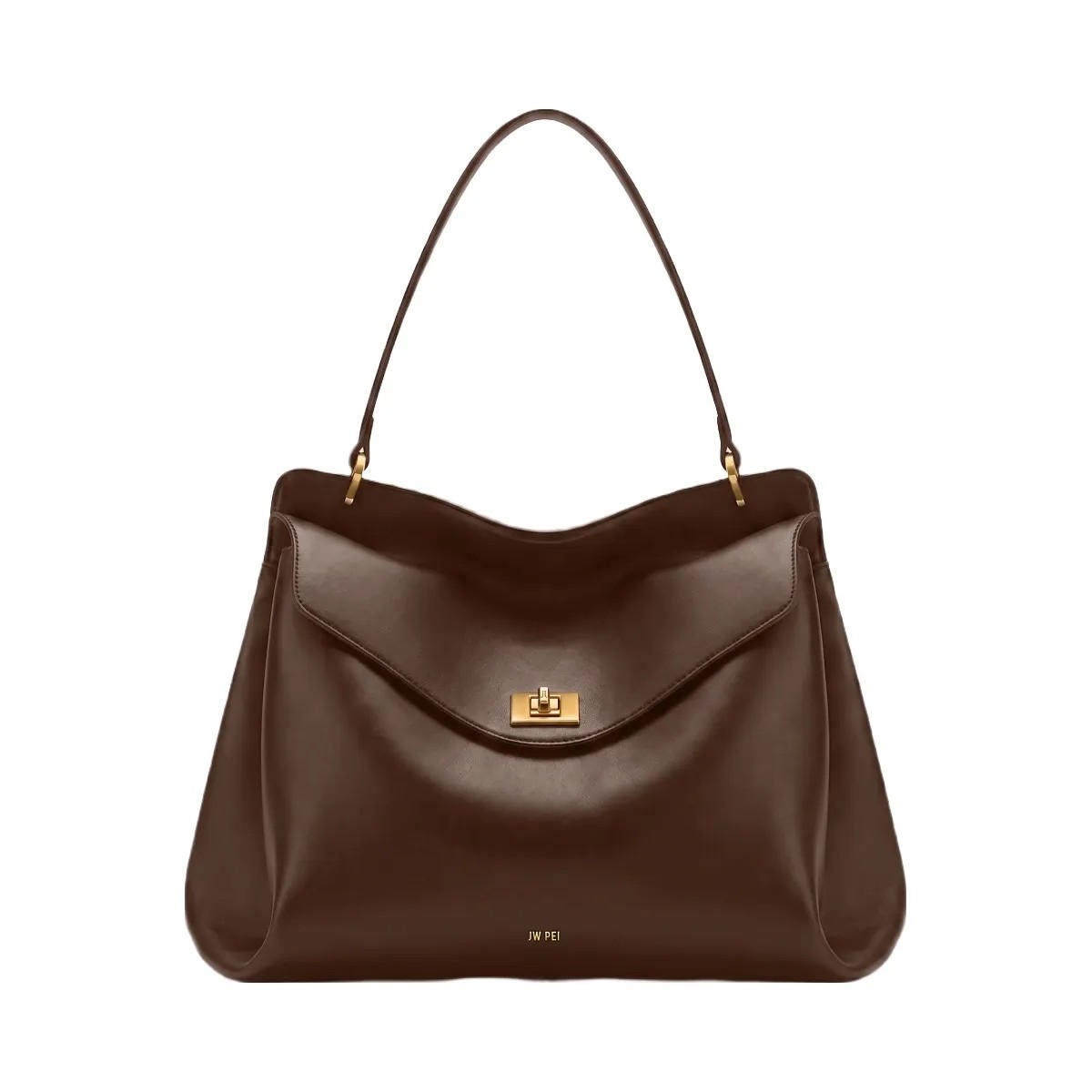 JW PEI Lucia Turn Lock Shoulder Bag Brown - HypeFly India View 1