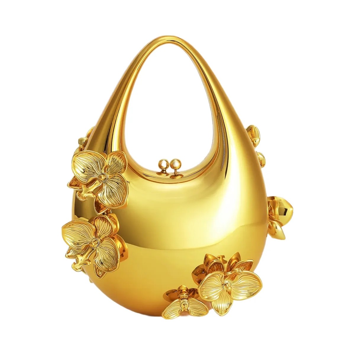 JW PEI Lydia Floral Embellished Handbag Gold - HypeFly India View 1