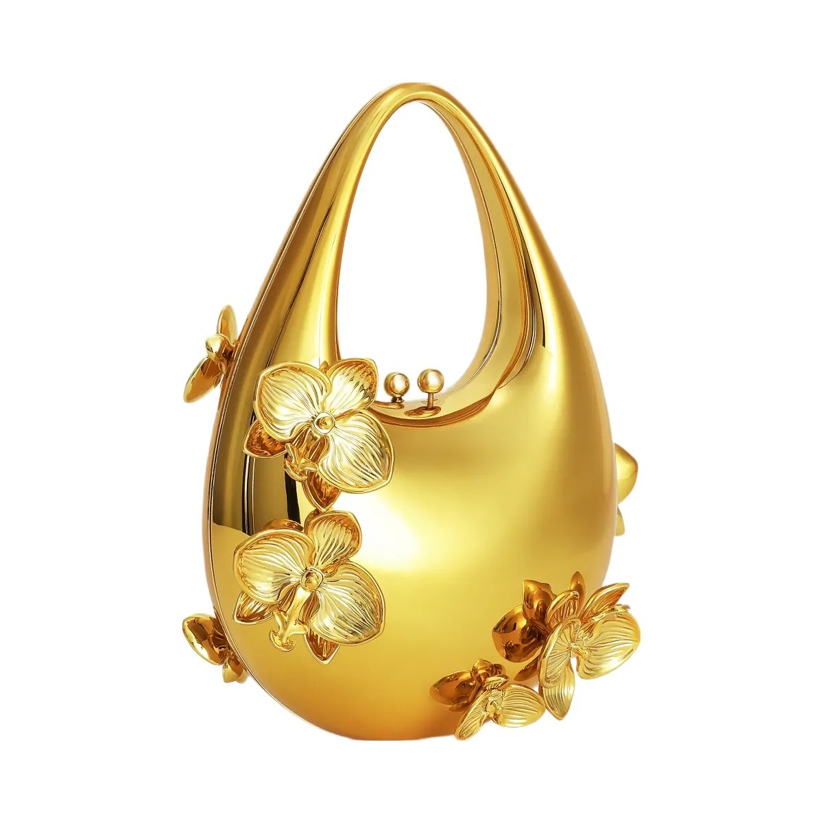 JW PEI Lydia Floral Embellished Handbag Gold - HypeFly India View 2