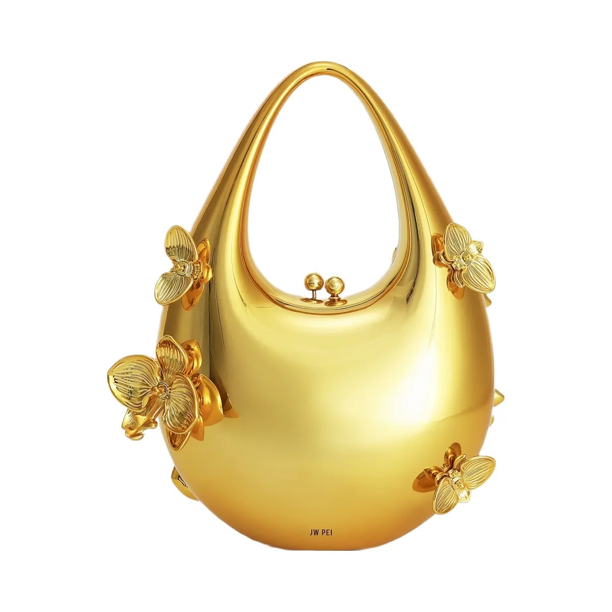 JW PEI Lydia Floral Embellished Handbag Gold - HypeFly India View 3