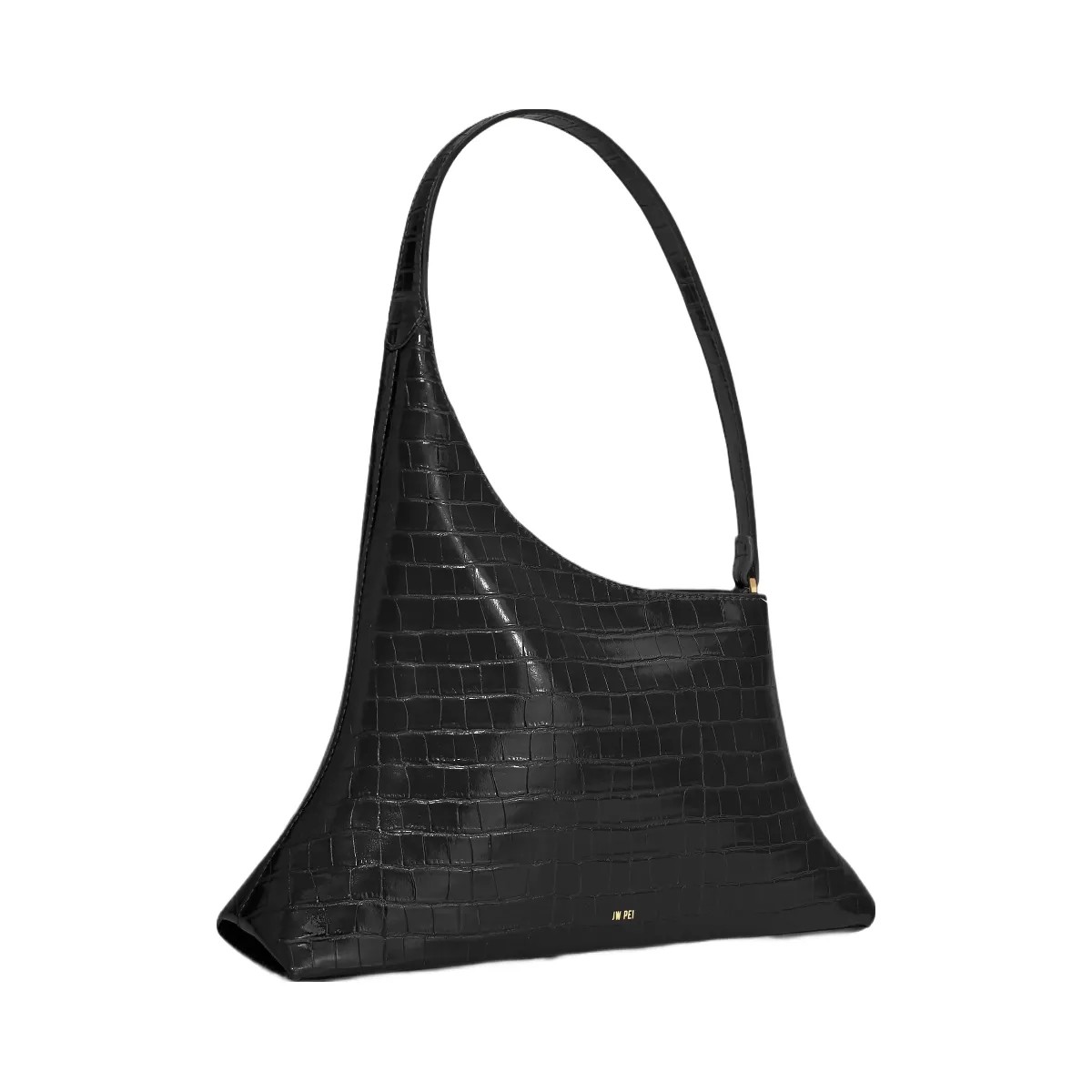 JW PEI Lyra Shoulder Bag Black Croc - HypeFly India View 2