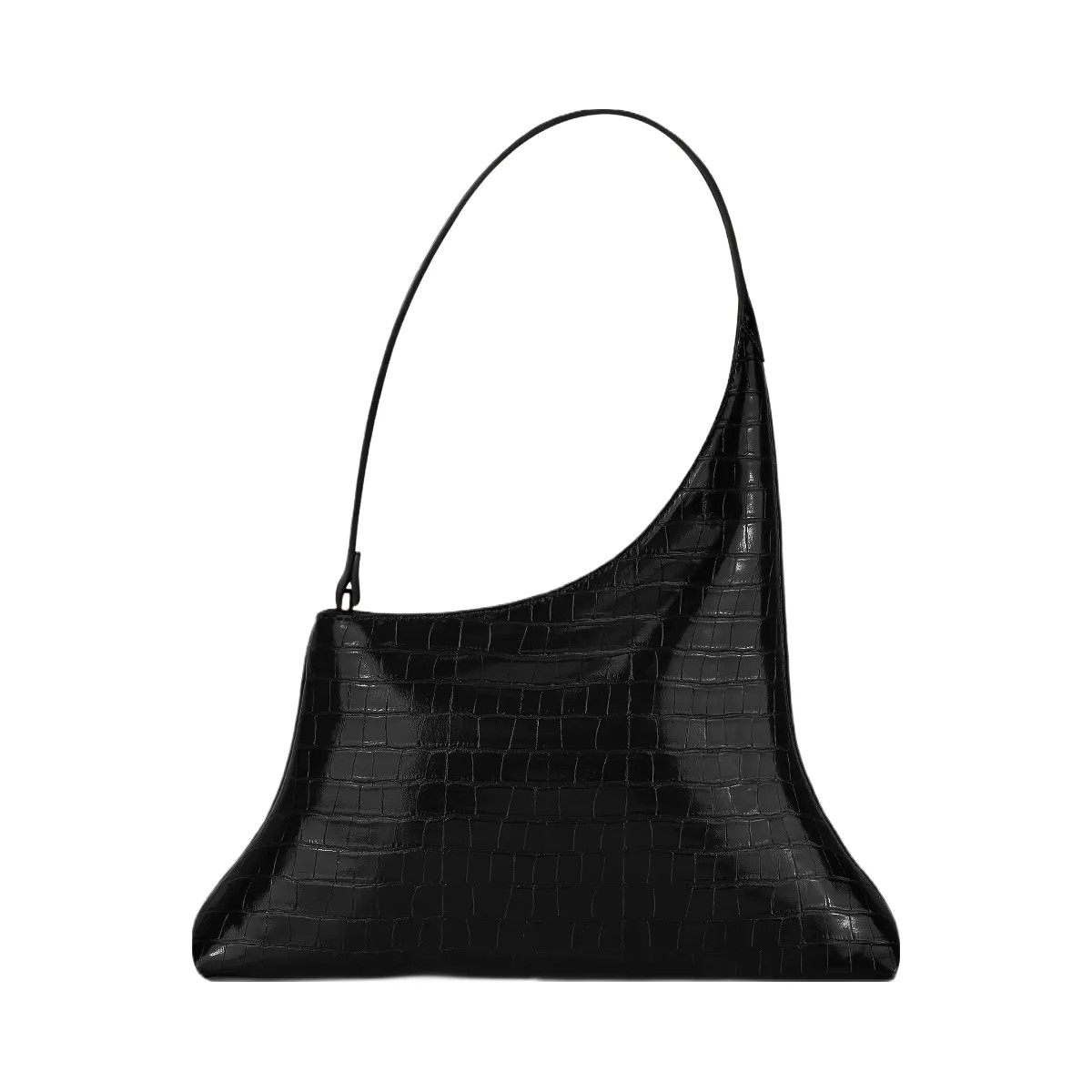 JW PEI Lyra Shoulder Bag Black Croc - HypeFly India View 3