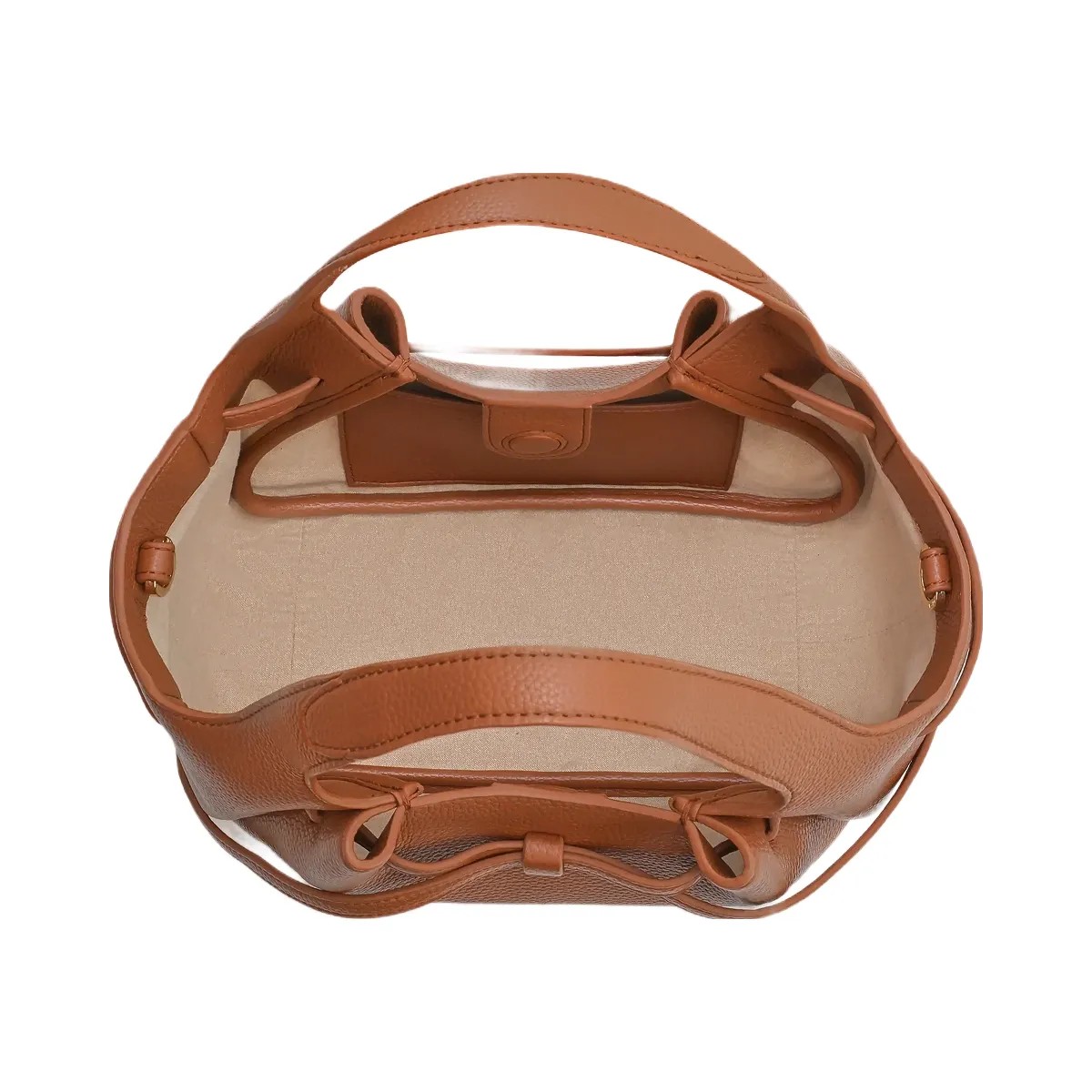 JW PEI Mabel Soft Bow Tote Bag Caramel Brown - HypeFly India View 4