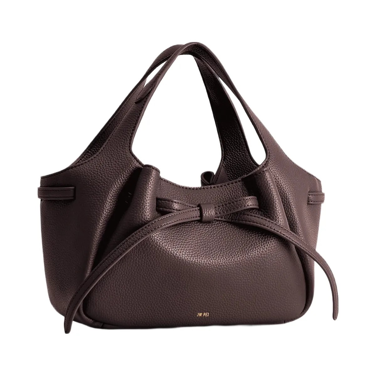 JW PEI Mabel Soft Bow Tote Bag Dark Brown - HypeFly India View 3