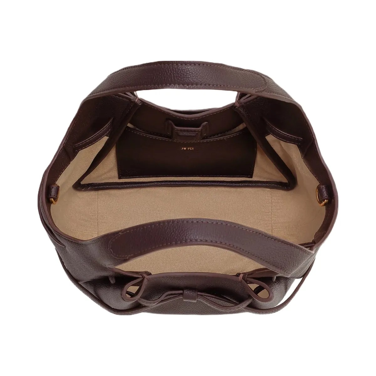 JW PEI Mabel Soft Bow Tote Bag Dark Brown - HypeFly India View 5
