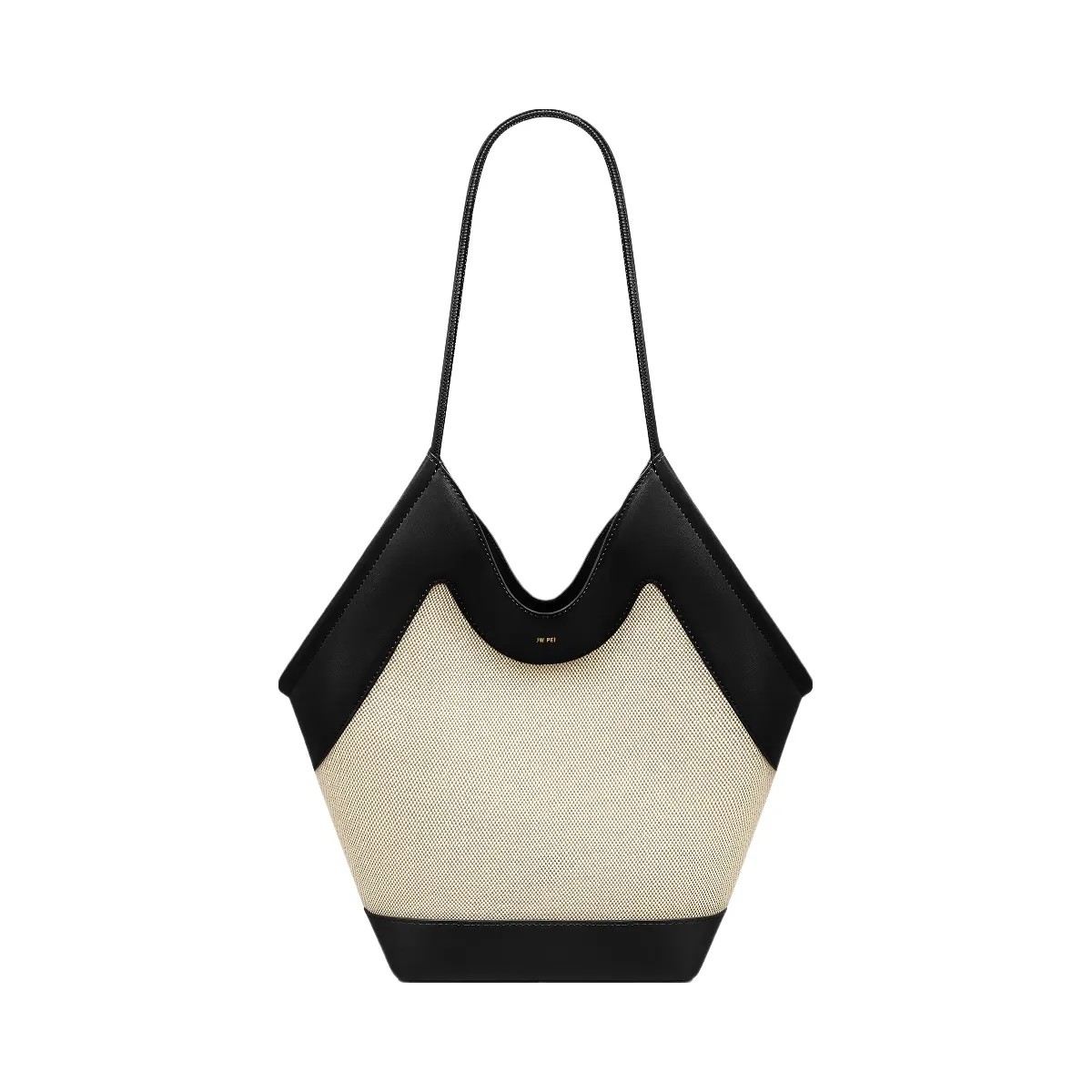 JW PEI Maribel Panel Tote Bag Black Canvas - HypeFly India View 3
