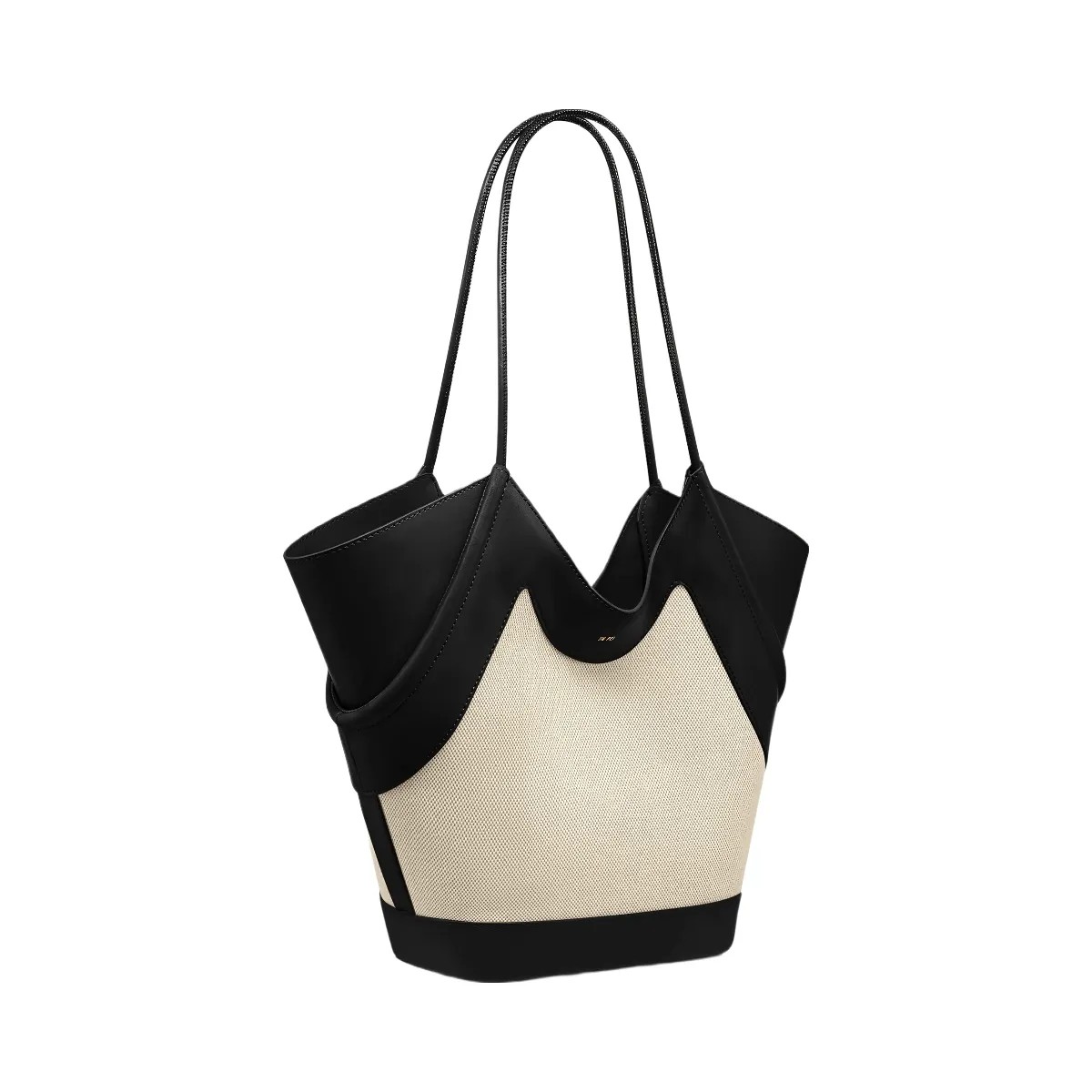 JW PEI Maribel Panel Tote Bag Black Canvas - HypeFly India View 4