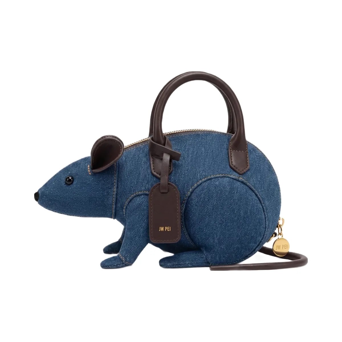 JW PEI Mia Mouse Top Handle Bag Blue Denim - HypeFly India View 1