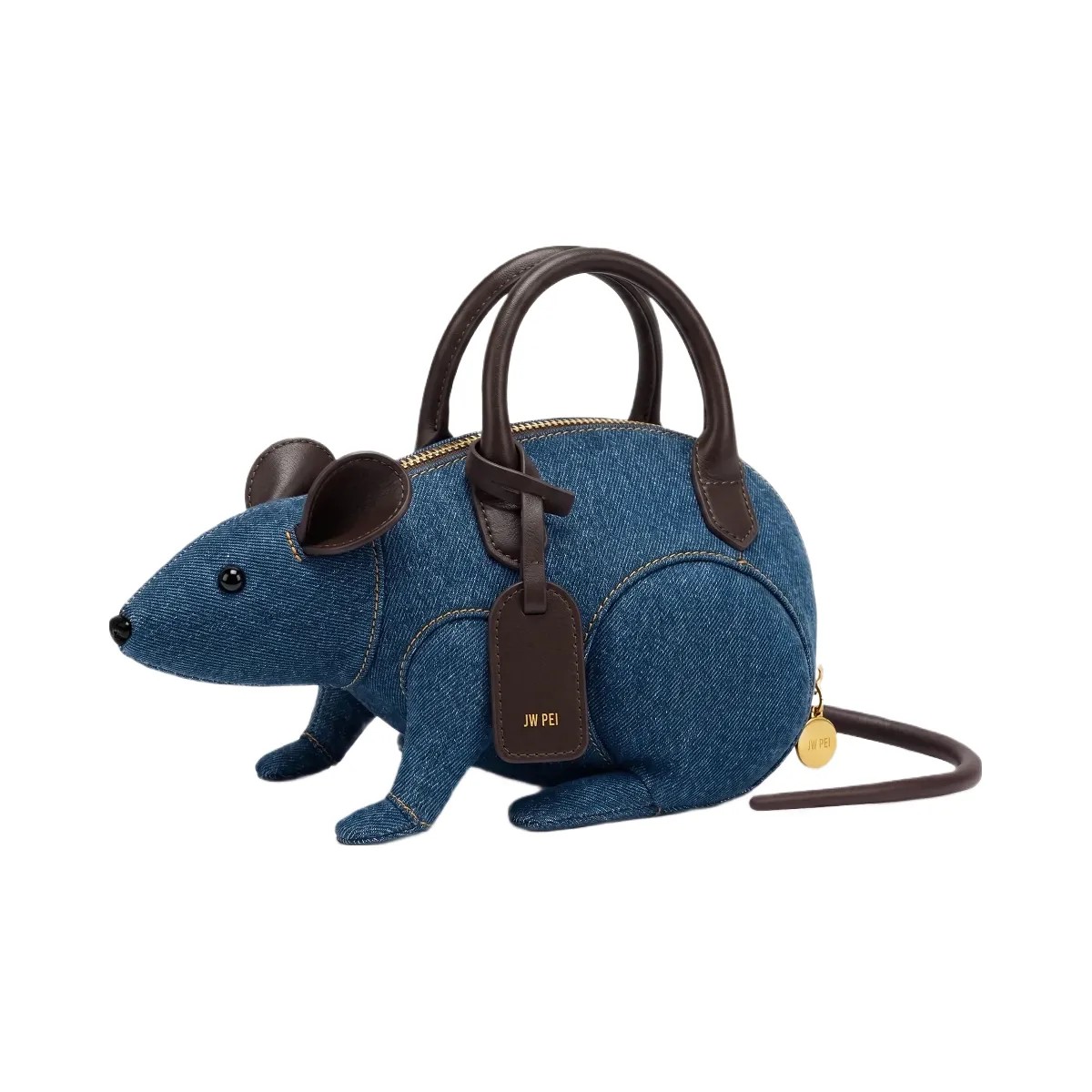 JW PEI Mia Mouse Top Handle Bag Blue Denim - HypeFly India View 2