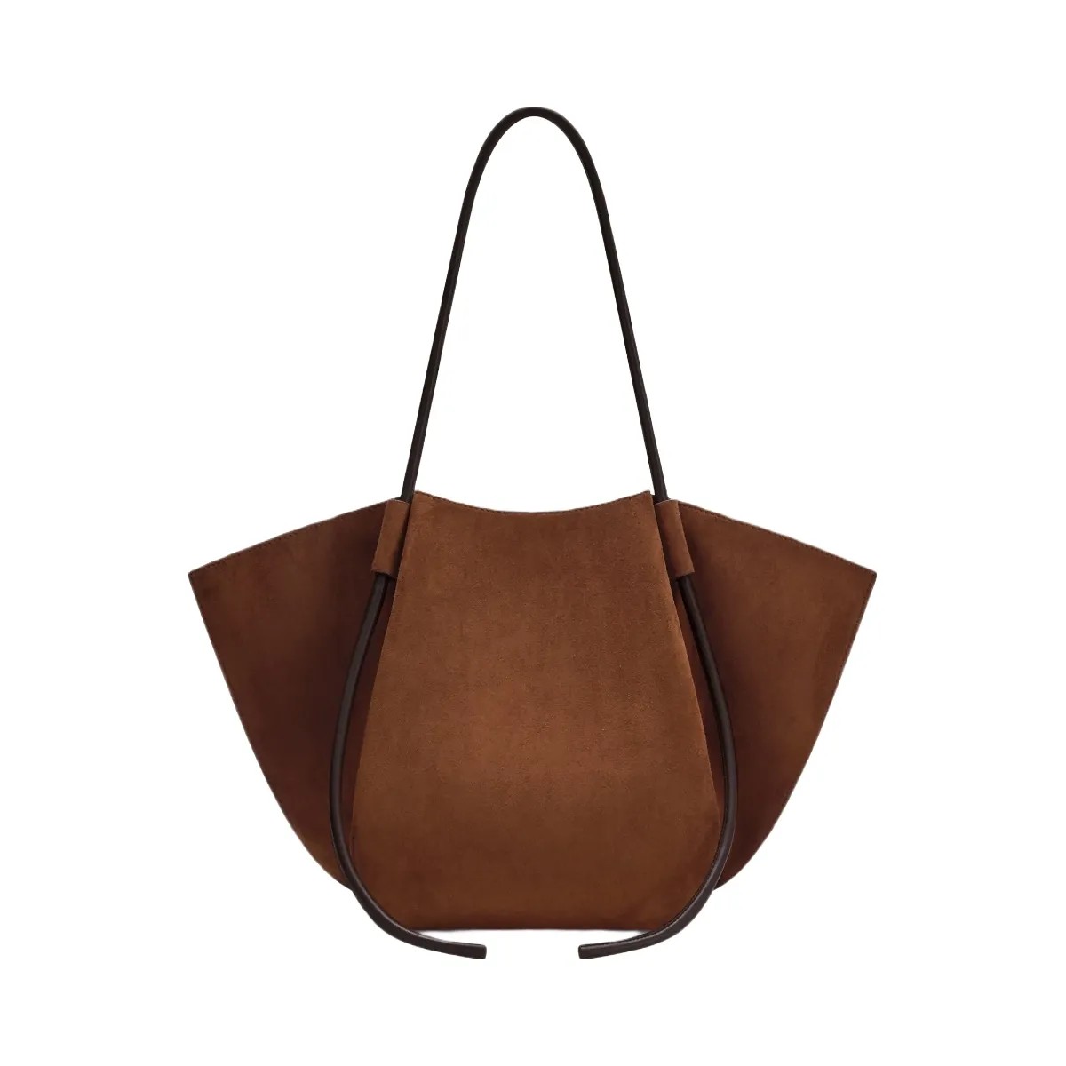 JW PEI Nala Faux Suede Wide Tote Bag Brown - HypeFly India View 3