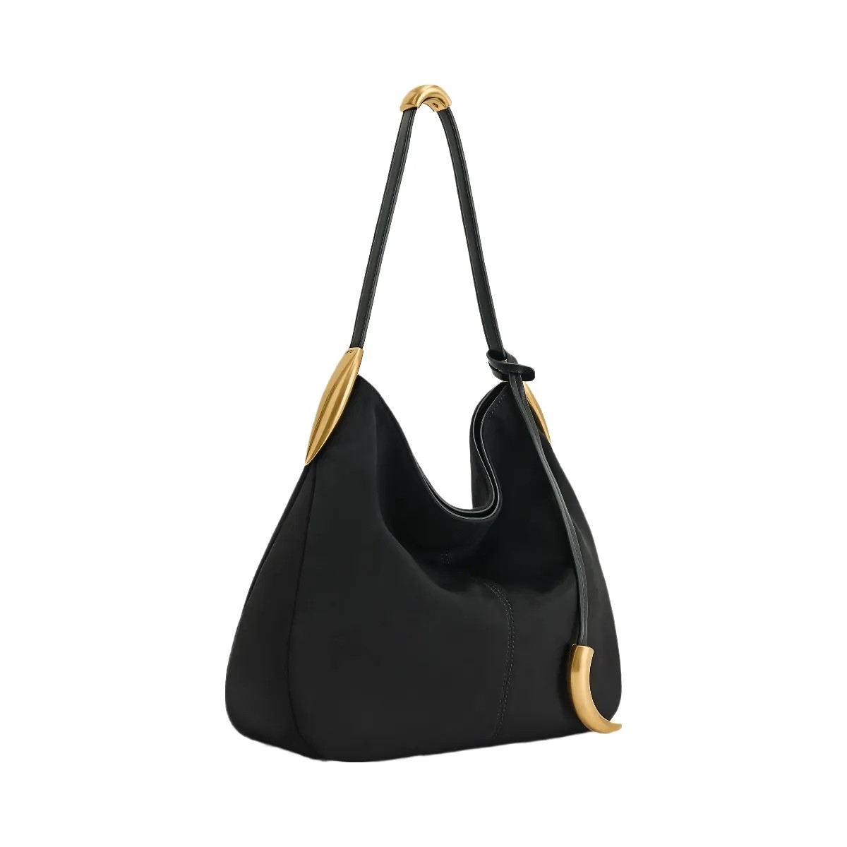 JW PEI Nina Metal Charm Hobo Bag Black - HypeFly India View 2