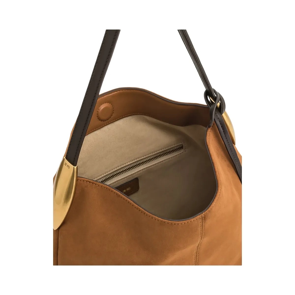JW PEI Nina Metal Charm Hobo Bag Brown - HypeFly India View 4