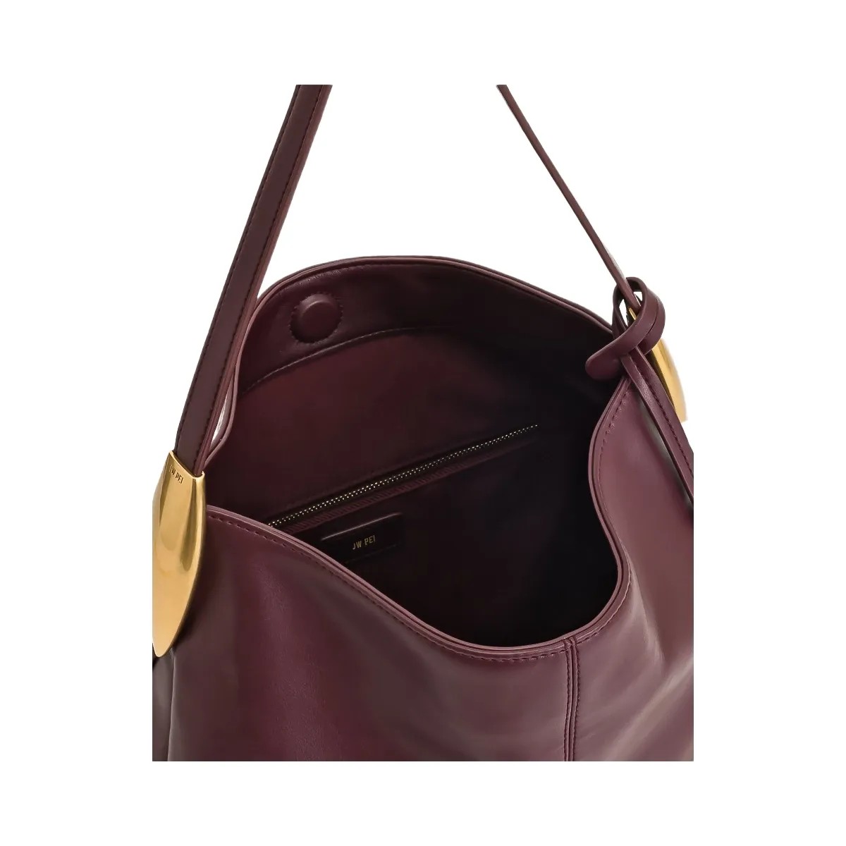 JW PEI Nina Metal Charm Hobo Bag Burgundy - HypeFly India View 5