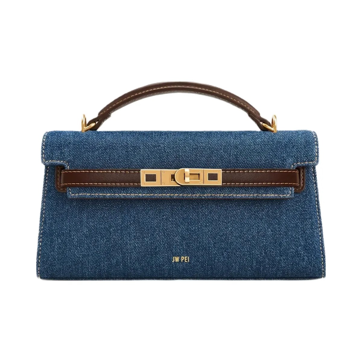 JW PEI Noor Top Handle Bag Blue Denim - HypeFly India View 1