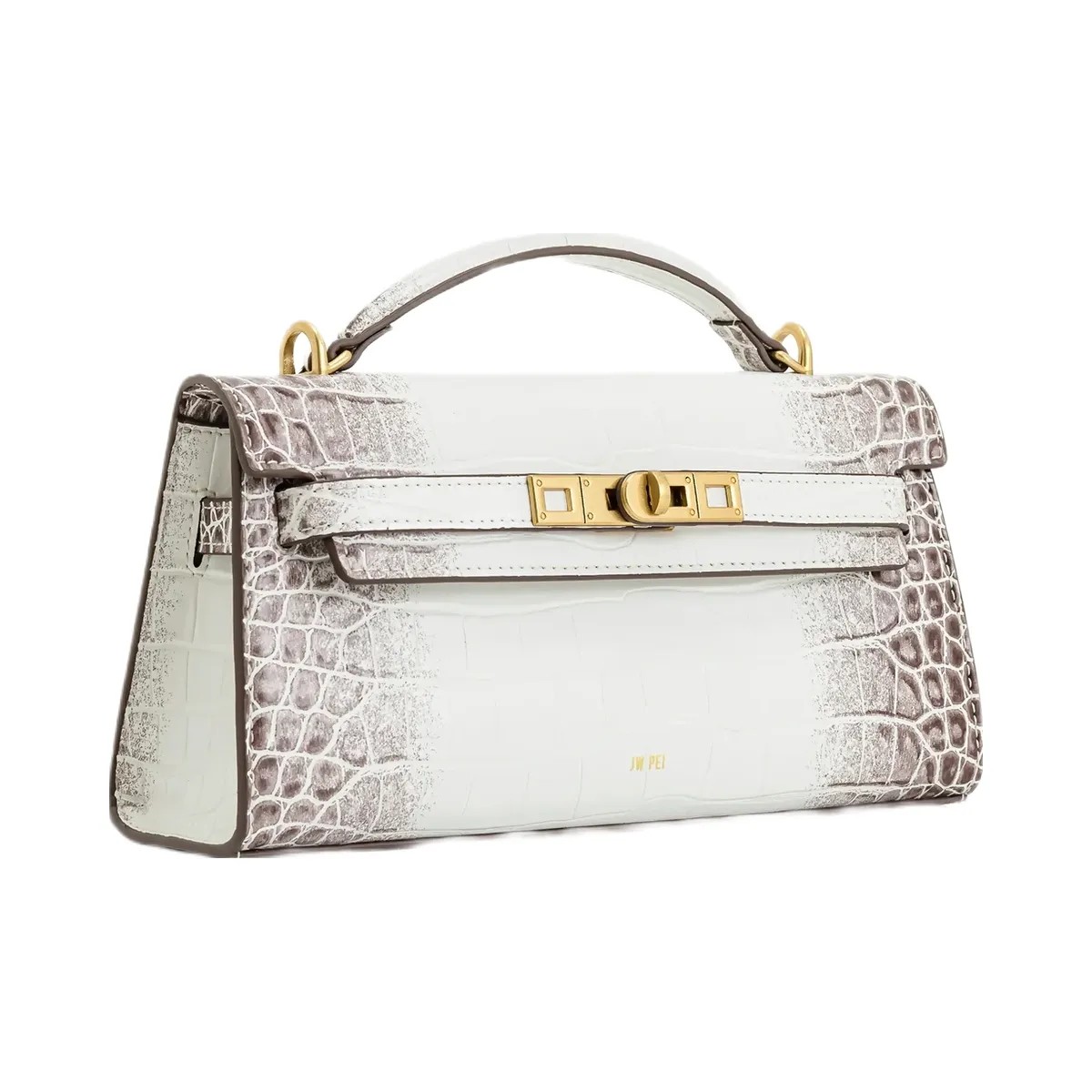 JW PEI Noor Top Handle Bag White Croc - HypeFly India View 2