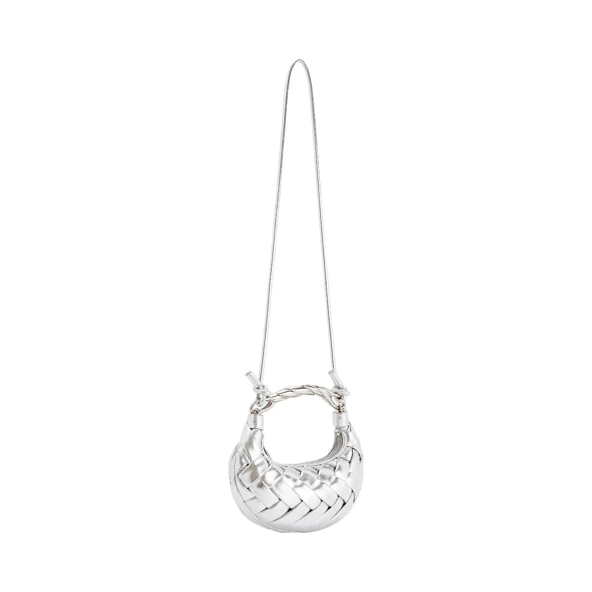 JW PEI Orla Weave Handbag Silver - HypeFly India View 2