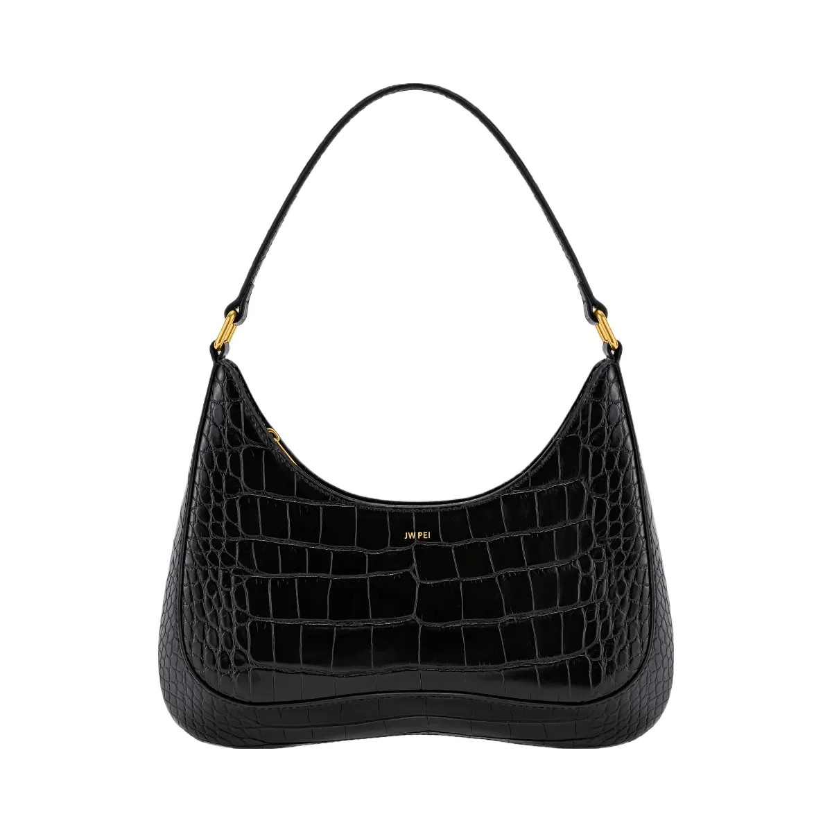 JW PEI Ruby Shoulder Bag Black Croc - HypeFly India View 1